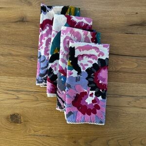 Anthropologie Floral Napkins